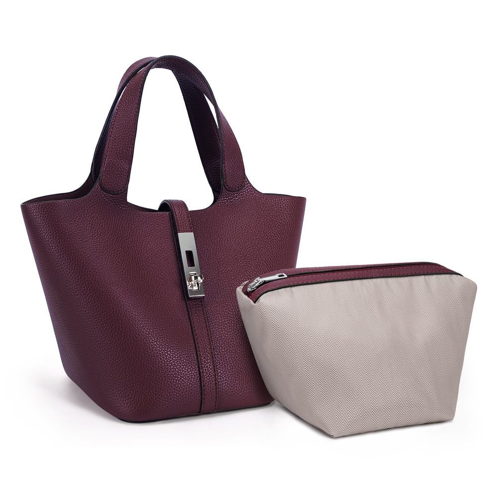 Elegant Top Handle Satchel For Vegan Textured Bucket Satchel For Strap Bag Sat